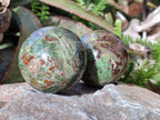 Polished Green Chrysoprase Spheres x 4 From Ambatondrazaka, Madagascar - Toprock Gemstones and Minerals 
