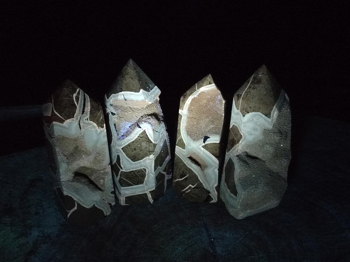 Polished and Natural Septerye Sauvage Display Crystals x 4 From Mahajanga, Madagascar - Toprock Gemstones and Minerals 