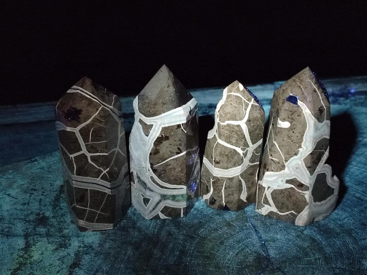 Polished and Natural Septerye Sauvage Display Crystals x 4 From Mahajanga, Madagascar - Toprock Gemstones and Minerals 