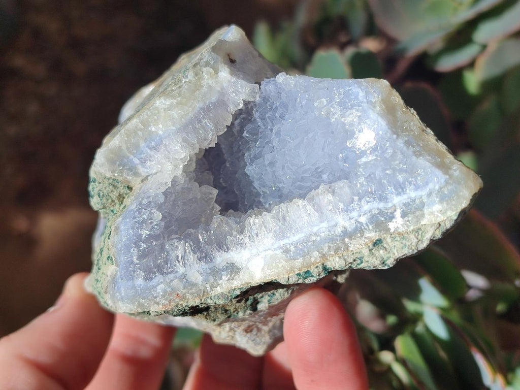 Natural Blue Lace Agate Geode Specimens x 12 From Nsanje, Malawi - Toprock Gemstones and Minerals 