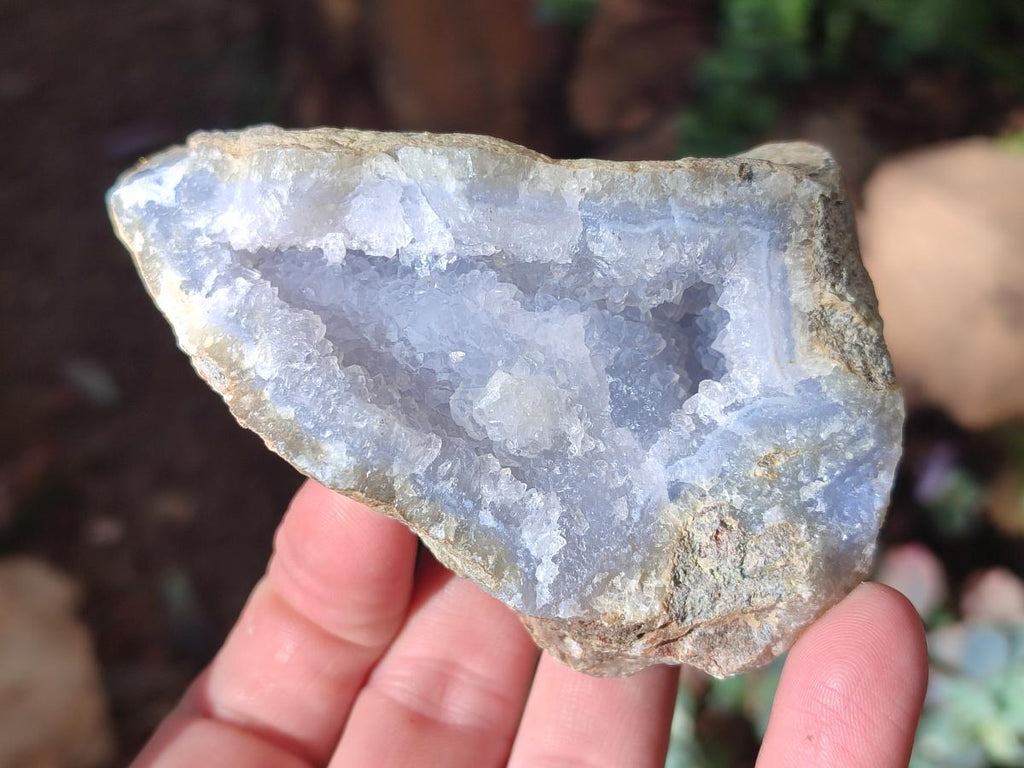 Natural Blue Lace Agate Geode Specimens x 12 From Nsanje, Malawi - Toprock Gemstones and Minerals 