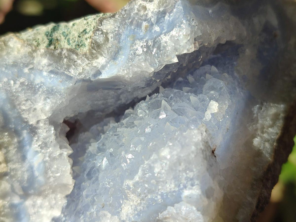 Natural Blue Lace Agate Geode Specimens x 12 From Nsanje, Malawi - Toprock Gemstones and Minerals 