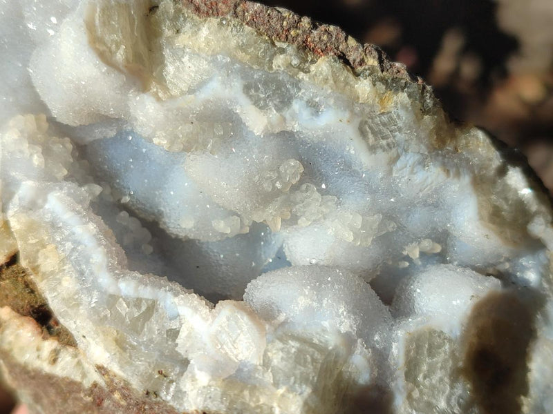 Natural Blue Lace Agate Geode Specimens x 12 From Nsanje, Malawi - Toprock Gemstones and Minerals 