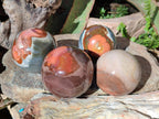 Polished Polychrome Jasper Spheres x 4 From Androka, Madagascar - Toprock Gemstones and Minerals 