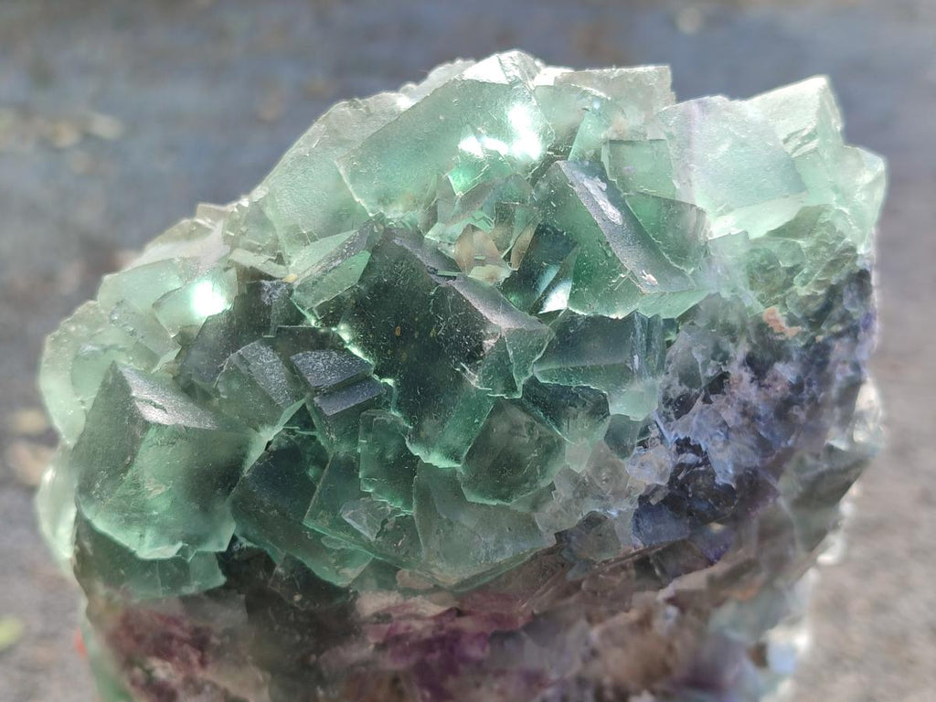 Natural Large Dark Green Cubic Fluorite Specimen x 1 From Okorusu Mine, Namibia - Toprock Gemstones and Minerals 