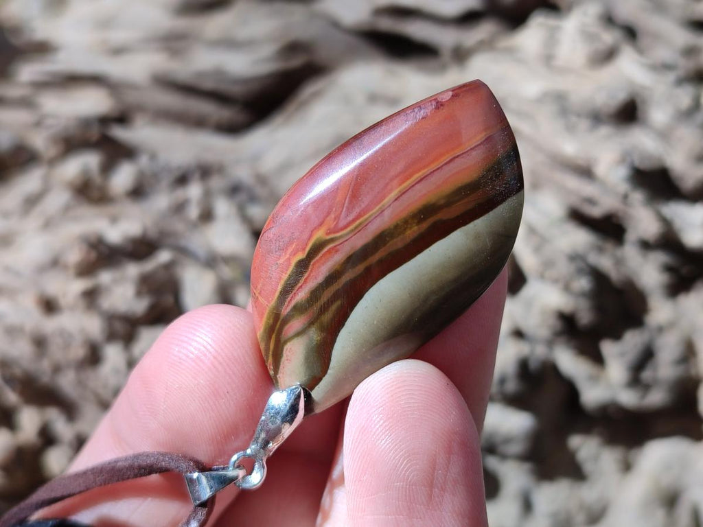 Hand Made Mix of Polychrome Jasper and Smokey Quartz Necklaces x 12 From Madagascar - Toprock Gemstones and Minerals 