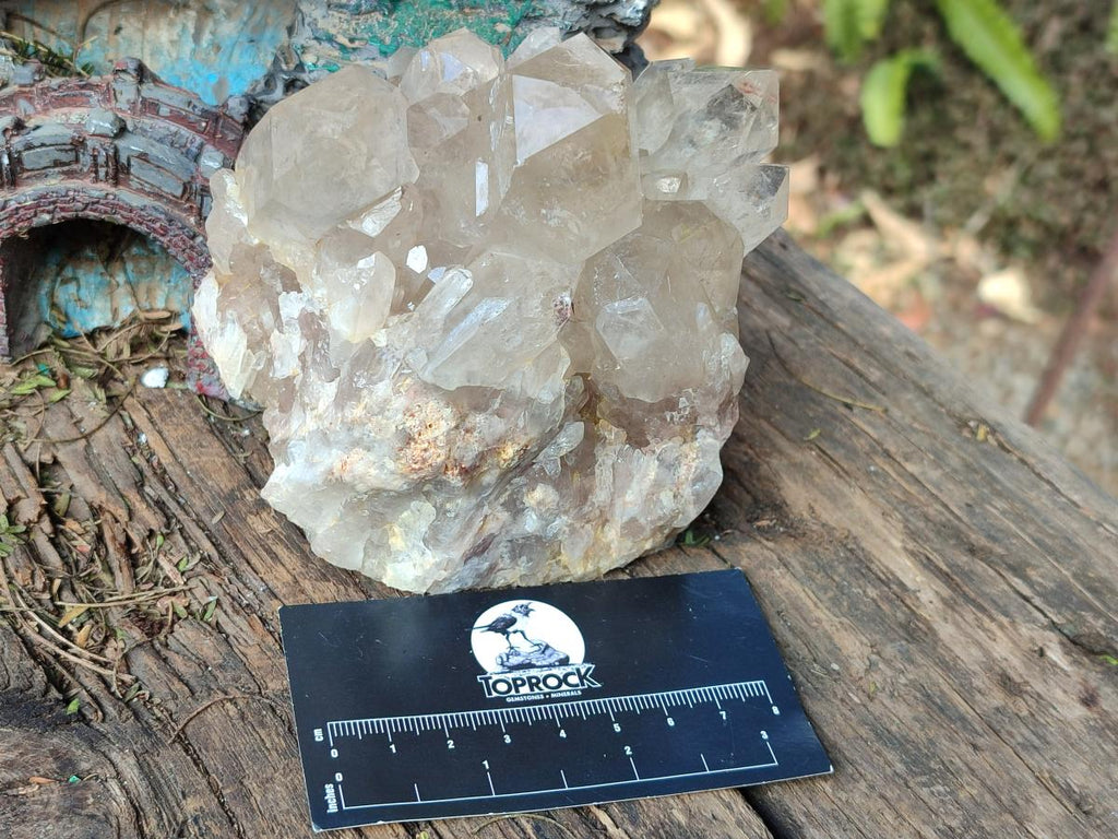 Natural Cabinet Size Pale Citrine Quartz Clusters x 2 From Luena, Congo - Toprock Gemstones and Minerals 