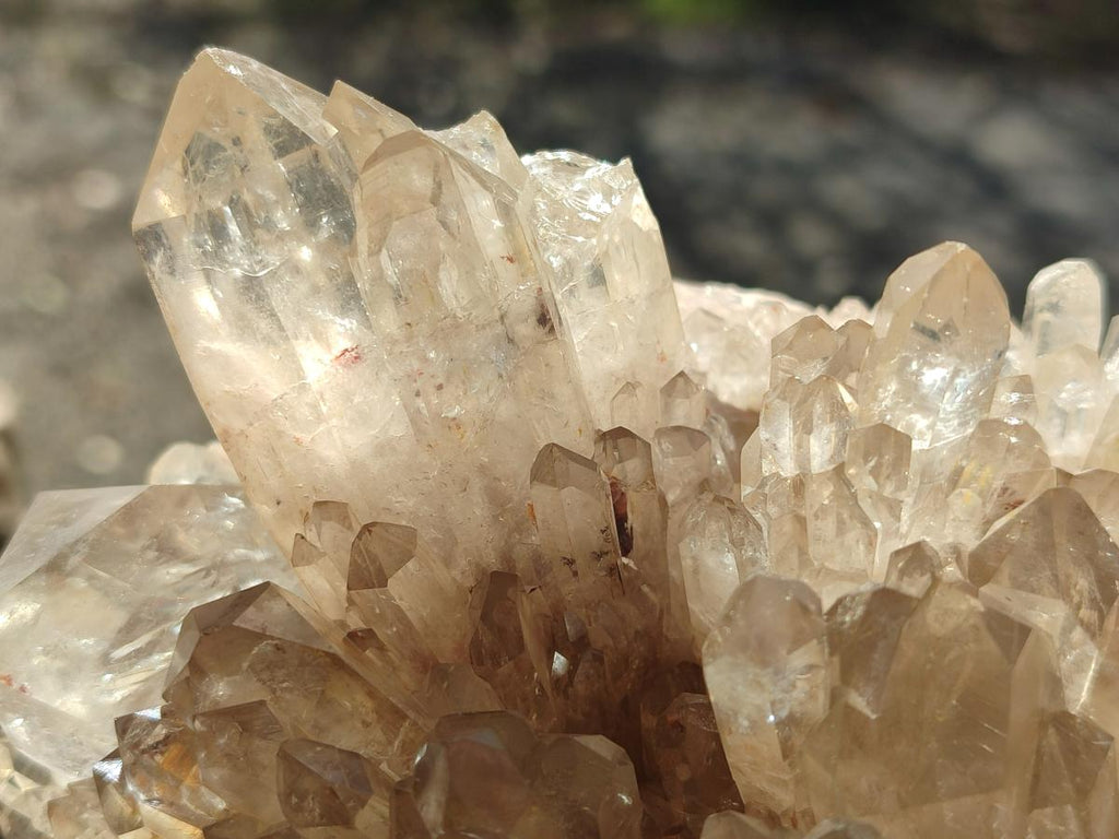 Natural Cabinet Size Pale Citrine Quartz Clusters x 2 From Luena, Congo - Toprock Gemstones and Minerals 