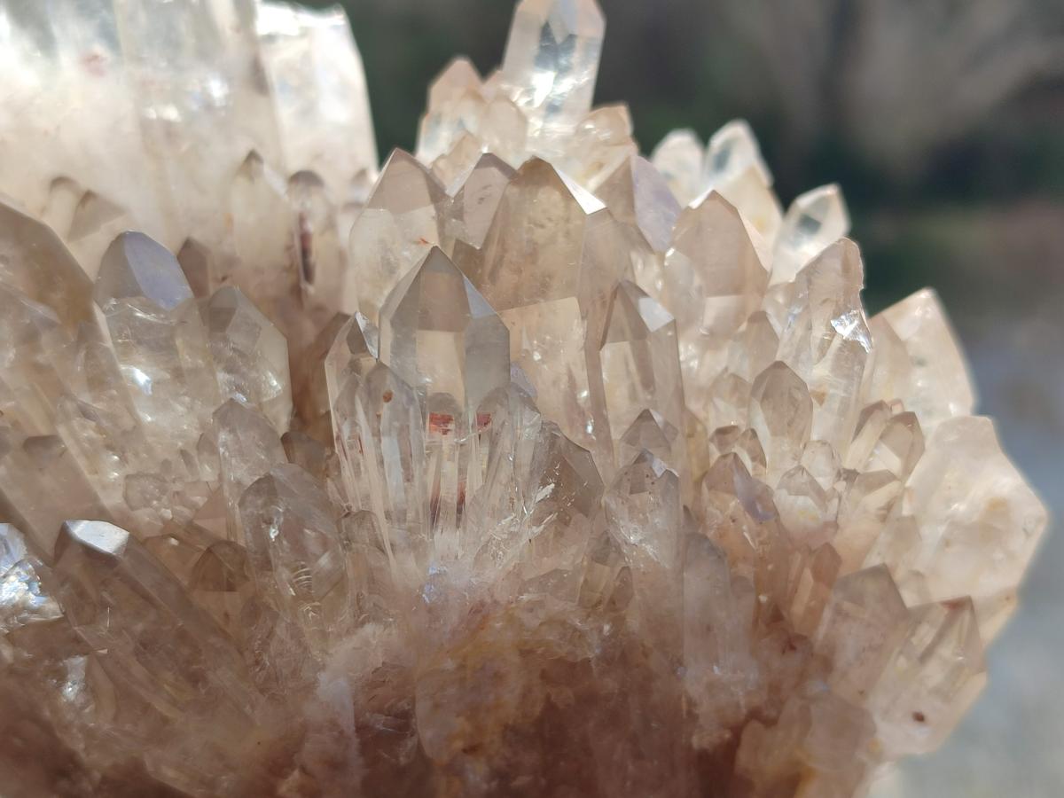 Natural Cabinet Size Pale Citrine Quartz Clusters x 2 From Luena, Congo - Toprock Gemstones and Minerals 
