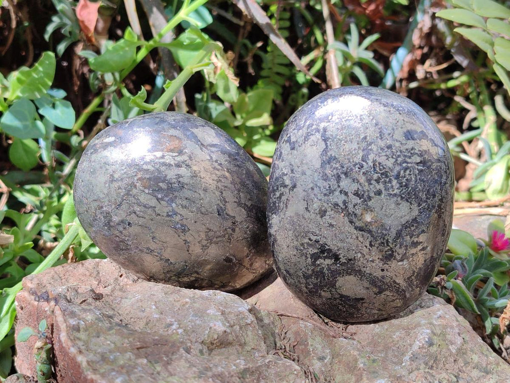 Polished Large Basalt Pharaoh Stone Galets x 3 From Iron Duke Mine, Zimbabwe - Toprock Gemstones and Minerals 
