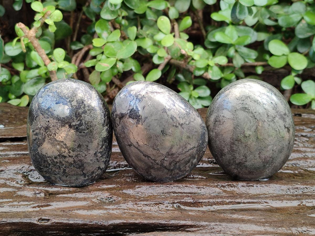 Polished Large Basalt Pharaoh Stone Galets x 3 From Iron Duke Mine, Zimbabwe - Toprock Gemstones and Minerals 