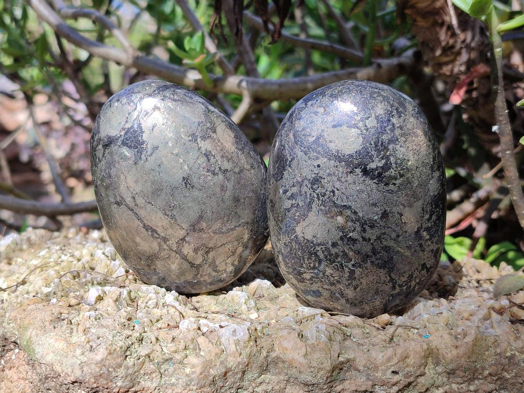 Polished Large Basalt Pharaoh Stone Galets x 3 From Iron Duke Mine, Zimbabwe - Toprock Gemstones and Minerals 