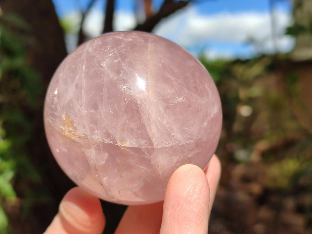 Polished Gemmy Star Rose Quartz Spheres x 3 From Madagascar - Toprock Gemstones and Minerals 