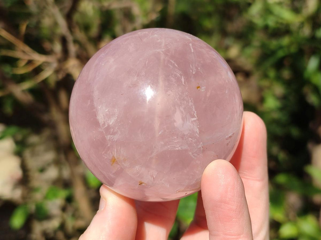 Polished Gemmy Star Rose Quartz Spheres x 3 From Madagascar - Toprock Gemstones and Minerals 