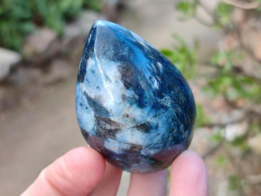 Polished Dumortierite Standing Display Pieces x 12 From Madagascar - Toprock Gemstones and Minerals 