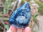 Polished Dumortierite Standing Display Pieces x 12 From Madagascar - Toprock Gemstones and Minerals 