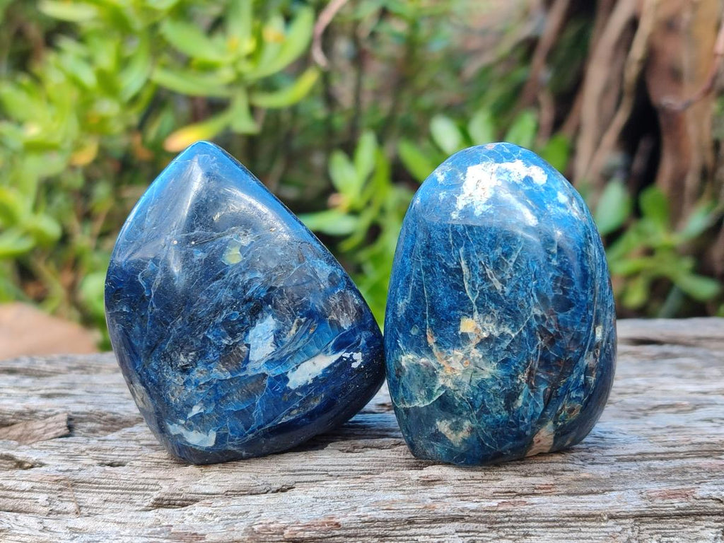 Polished Dumortierite Standing Display Pieces x 12 From Madagascar - Toprock Gemstones and Minerals 