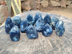 Polished Dumortierite Standing Display Pieces x 12 From Madagascar - Toprock Gemstones and Minerals 