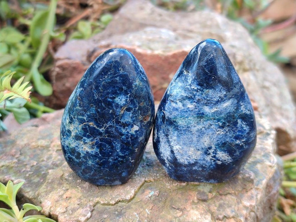 Polished Dumortierite Standing Display Pieces x 12 From Madagascar - Toprock Gemstones and Minerals 