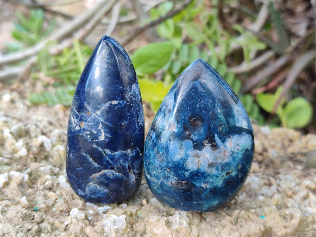 Polished Dumortierite Standing Display Pieces x 12 From Madagascar - Toprock Gemstones and Minerals 