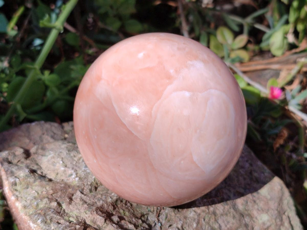 Polished Orange Twist Calcite Spheres x 2 From Madagascar - Toprock Gemstones and Minerals 