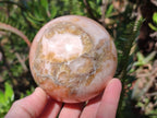 Polished Orange Twist Calcite Spheres x 2 From Madagascar - Toprock Gemstones and Minerals 