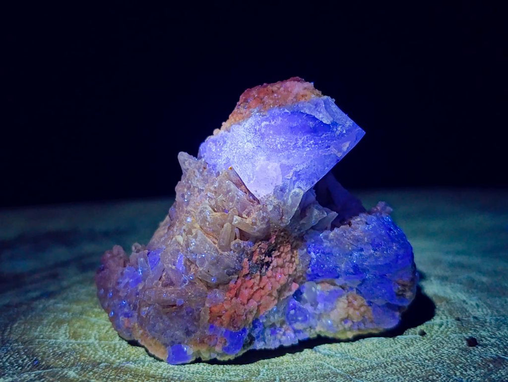 Natural Cubic Fluorite Specimens with Sprays of Acicular Quartz x 12 From Khorixas, Namibia - Toprock Gemstones and Minerals 