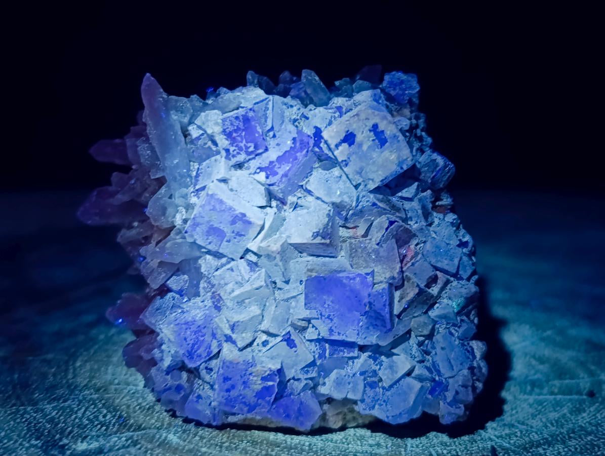 Natural Cubic Fluorite Specimens with Sprays of Acicular Quartz x 12 From Khorixas, Namibia - Toprock Gemstones and Minerals 