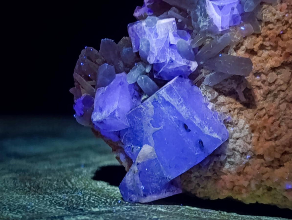 Natural Cubic Fluorite Specimens with Sprays of Acicular Quartz x 12 From Khorixas, Namibia - Toprock Gemstones and Minerals 