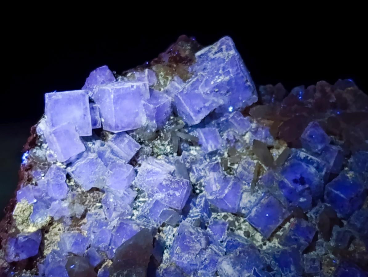 Natural Cubic Fluorite Specimens with Sprays of Acicular Quartz x 12 From Khorixas, Namibia - Toprock Gemstones and Minerals 