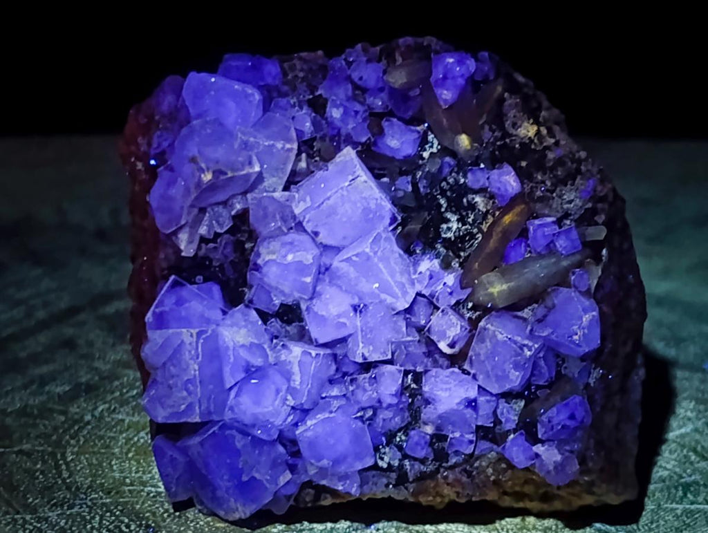 Natural Cubic Fluorite Specimens with Sprays of Acicular Quartz x 12 From Khorixas, Namibia - Toprock Gemstones and Minerals 
