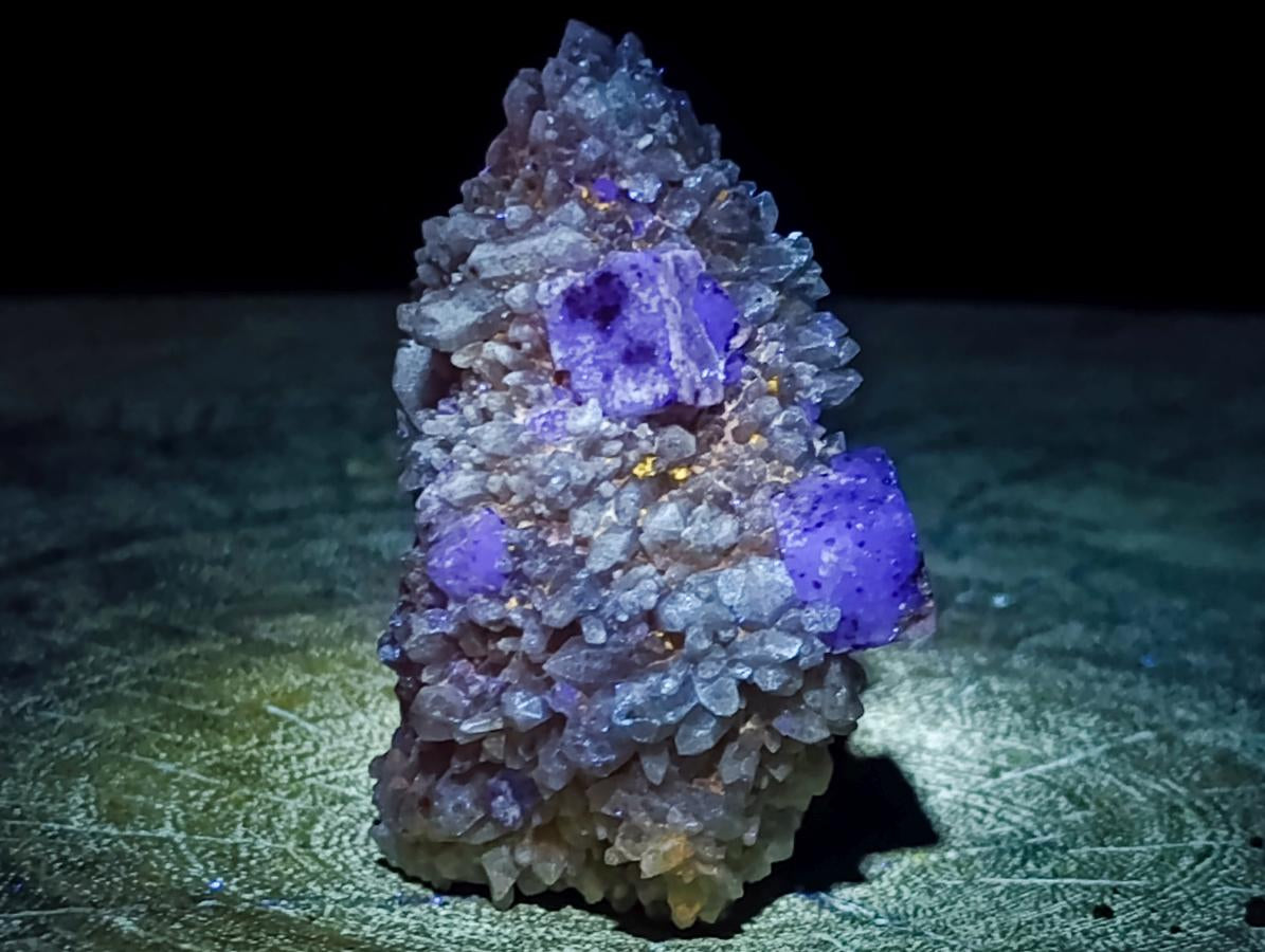 Natural Cubic Fluorite Specimens with Sprays of Acicular Quartz x 12 From Khorixas, Namibia - Toprock Gemstones and Minerals 