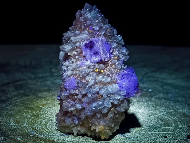 Natural Cubic Fluorite Specimens with Sprays of Acicular Quartz x 12 From Khorixas, Namibia - Toprock Gemstones and Minerals 