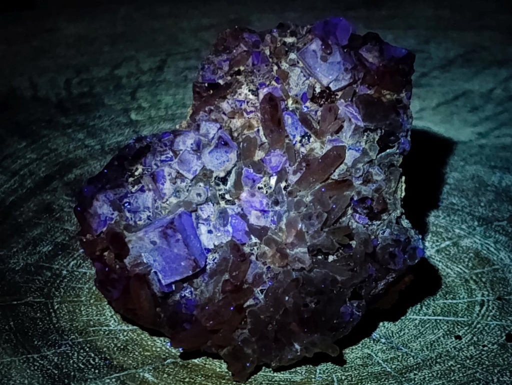 Natural Cubic Fluorite Specimens with Sprays of Acicular Quartz x 12 From Khorixas, Namibia - Toprock Gemstones and Minerals 