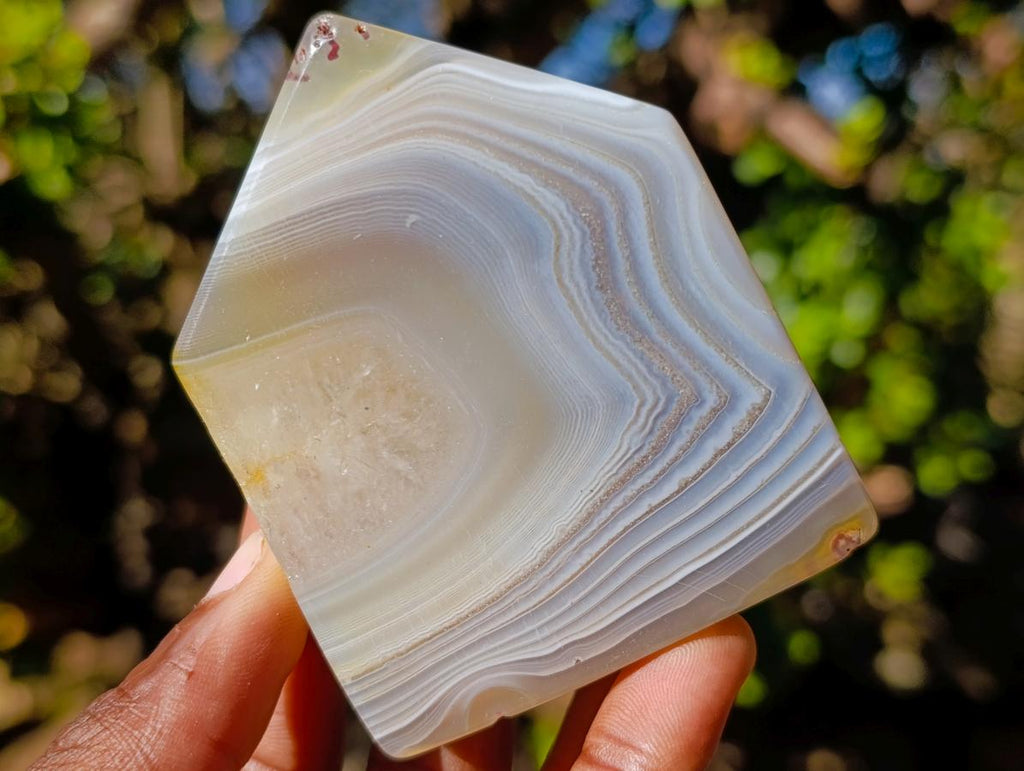 Polished Banded Agate House Shaped Slices x 12 From Madagascar - Toprock Gemstones and Minerals 