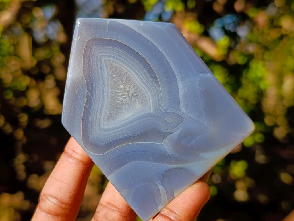 Polished Banded Agate House Shaped Slices x 12 From Madagascar - Toprock Gemstones and Minerals 