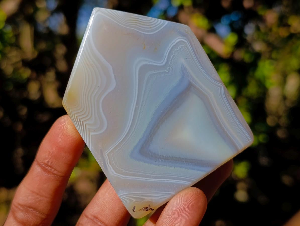 Polished Banded Agate House Shaped Slices x 12 From Madagascar - Toprock Gemstones and Minerals 