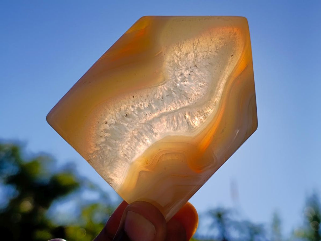 Polished Banded Agate House Shaped Slices x 12 From Madagascar - Toprock Gemstones and Minerals 