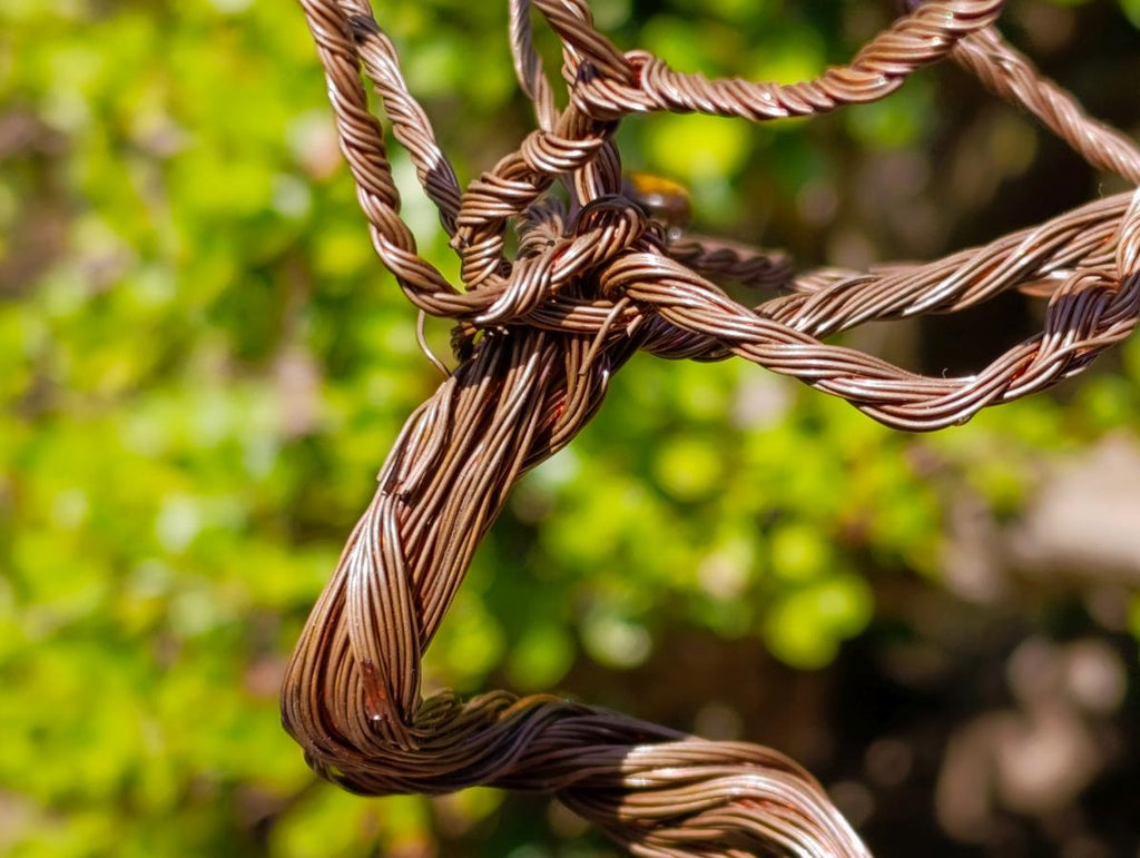 Hand Made Mixed Mineral Wire Wrap Trees x 2 From South Africa - Toprock Gemstones and Minerals 