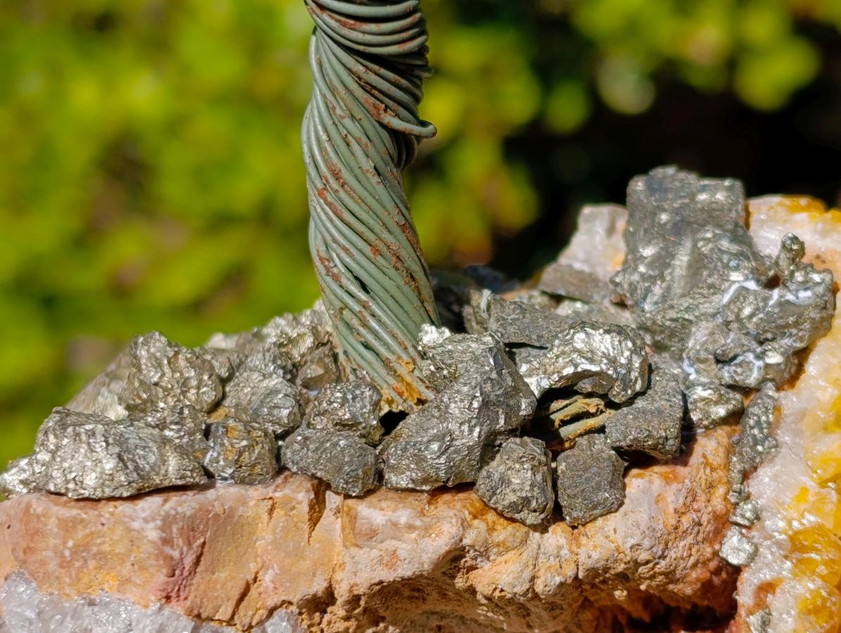 Hand Made Mixed Mineral Wire Wrap Trees x 2 From South Africa - Toprock Gemstones and Minerals 