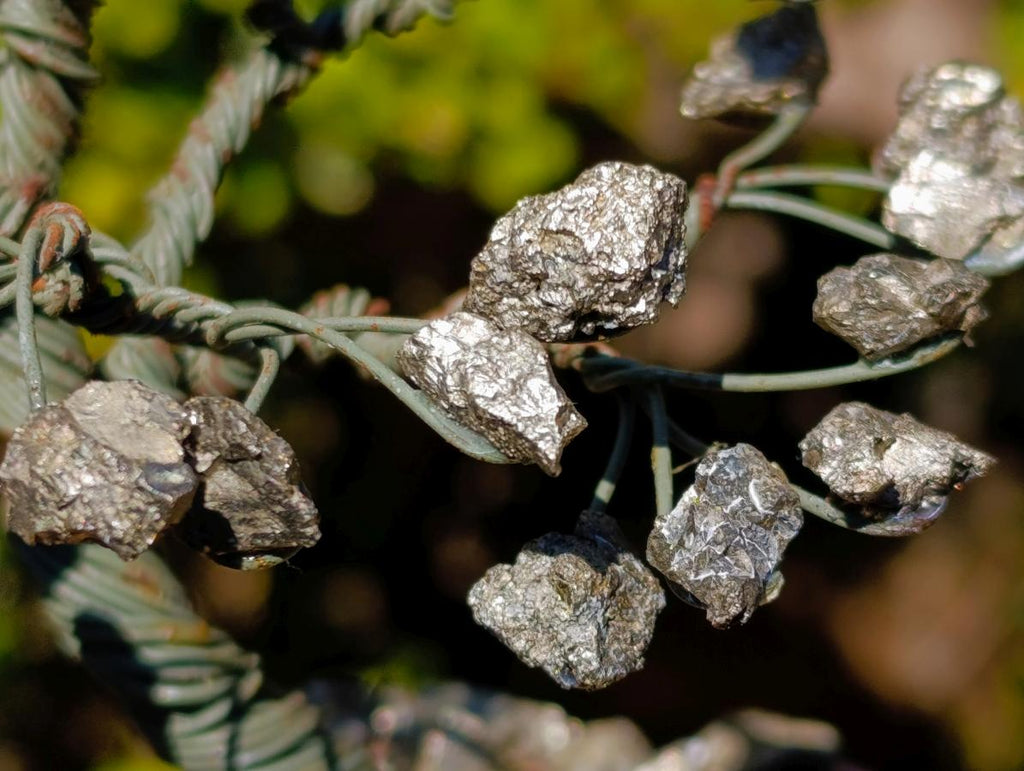 Hand Made Mixed Mineral Wire Wrap Trees x 2 From South Africa - Toprock Gemstones and Minerals 