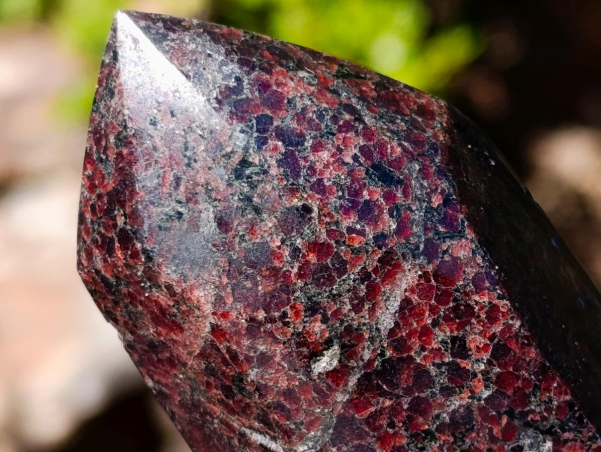 Polished Garnet Display Crystals x 2 From Mahajanga, Madagascar - Toprock Gemstones and Minerals 