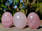 Polished Gemmy Rose Quartz Palm Stones x 20 From Madagascar - Toprock Gemstones and Minerals 
