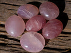 Polished Gemmy Rose Quartz Palm Stones x 20 From Madagascar - Toprock Gemstones and Minerals 