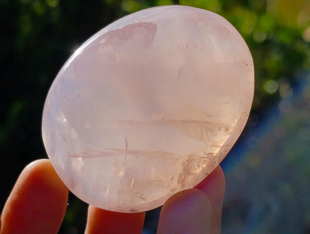 Polished Gemmy Rose Quartz Palm Stones x 20 From Madagascar - Toprock Gemstones and Minerals 