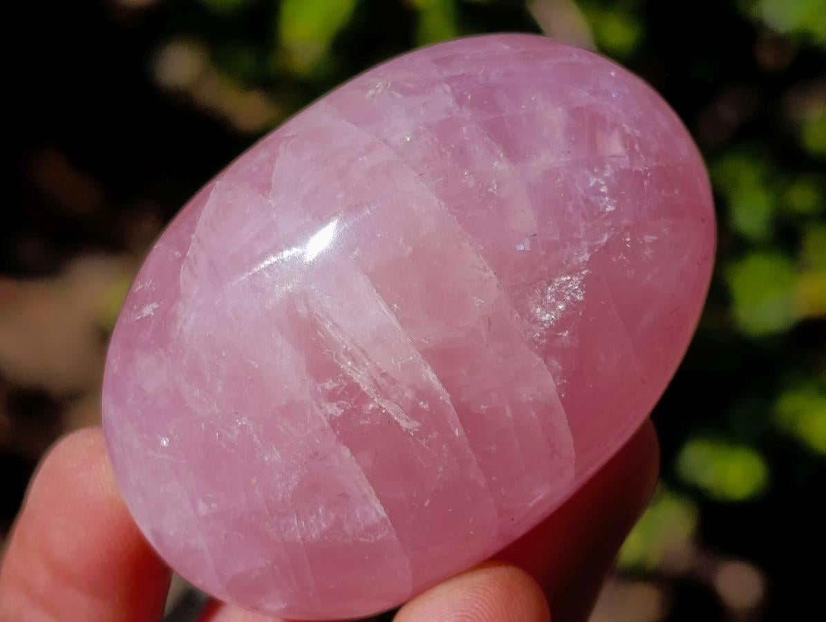 Polished Gemmy Rose Quartz Palm Stones x 20 From Madagascar - Toprock Gemstones and Minerals 