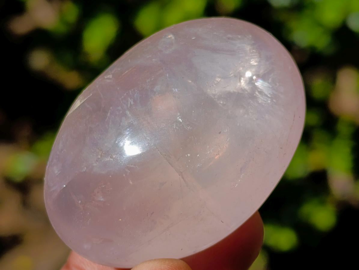 Polished Gemmy Rose Quartz Palm Stones x 20 From Madagascar - Toprock Gemstones and Minerals 