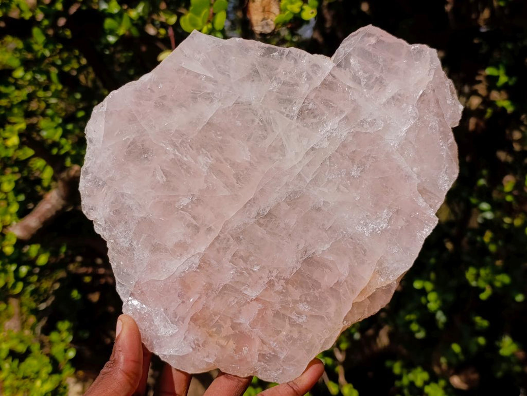 Polished and Natural Rose Quartz and Watermelon Fluorite Slices x 2 From Southern Africa - Toprock Gemstones and Minerals 