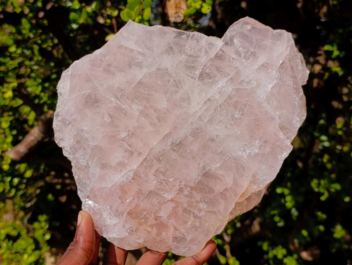 Polished and Natural Rose Quartz and Watermelon Fluorite Slices x 2 From Southern Africa - Toprock Gemstones and Minerals 