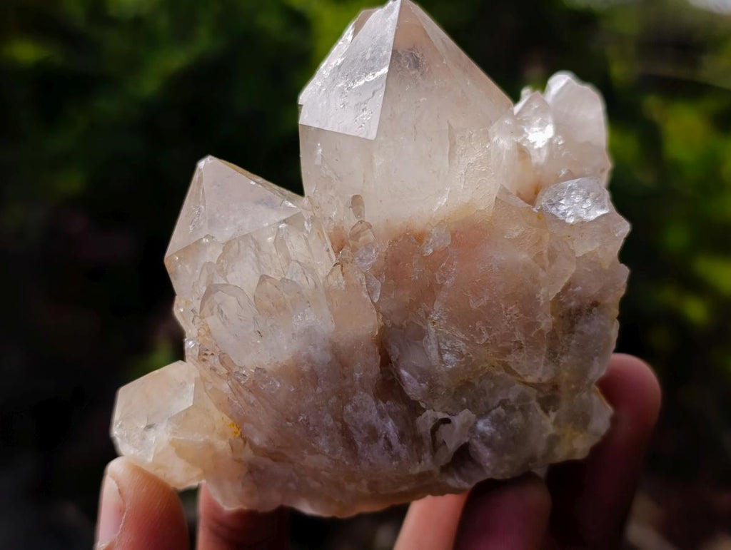 Natural Cascading Clear and Smokey Luena Quartz Crystals and Clusters x 12 From Luena, Congo - Toprock Gemstones and Minerals 